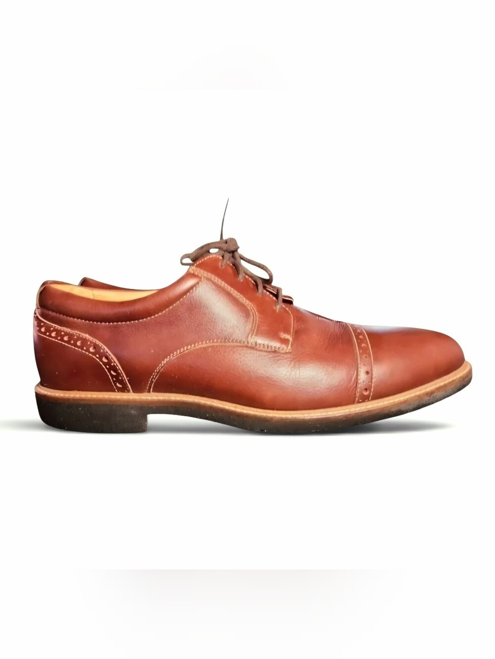 Johnston & Murphy Barlow Men’s Brown Leather Cap Toe Oxfords 11.5 M